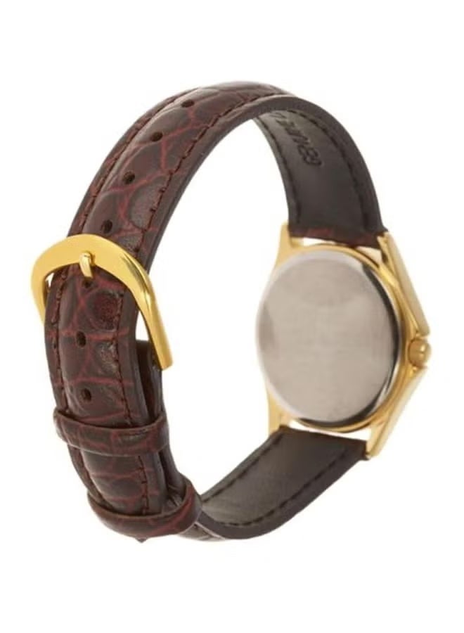 Casio Couple Watch Analog MTP/LTP-V004GL-7A with Brown Leather Band - Image 4